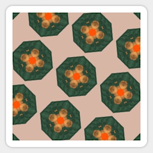 Octagon pattern design Sticker